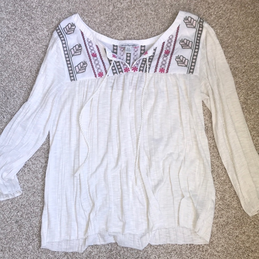 Flouncy blouse 3/4 sleeve